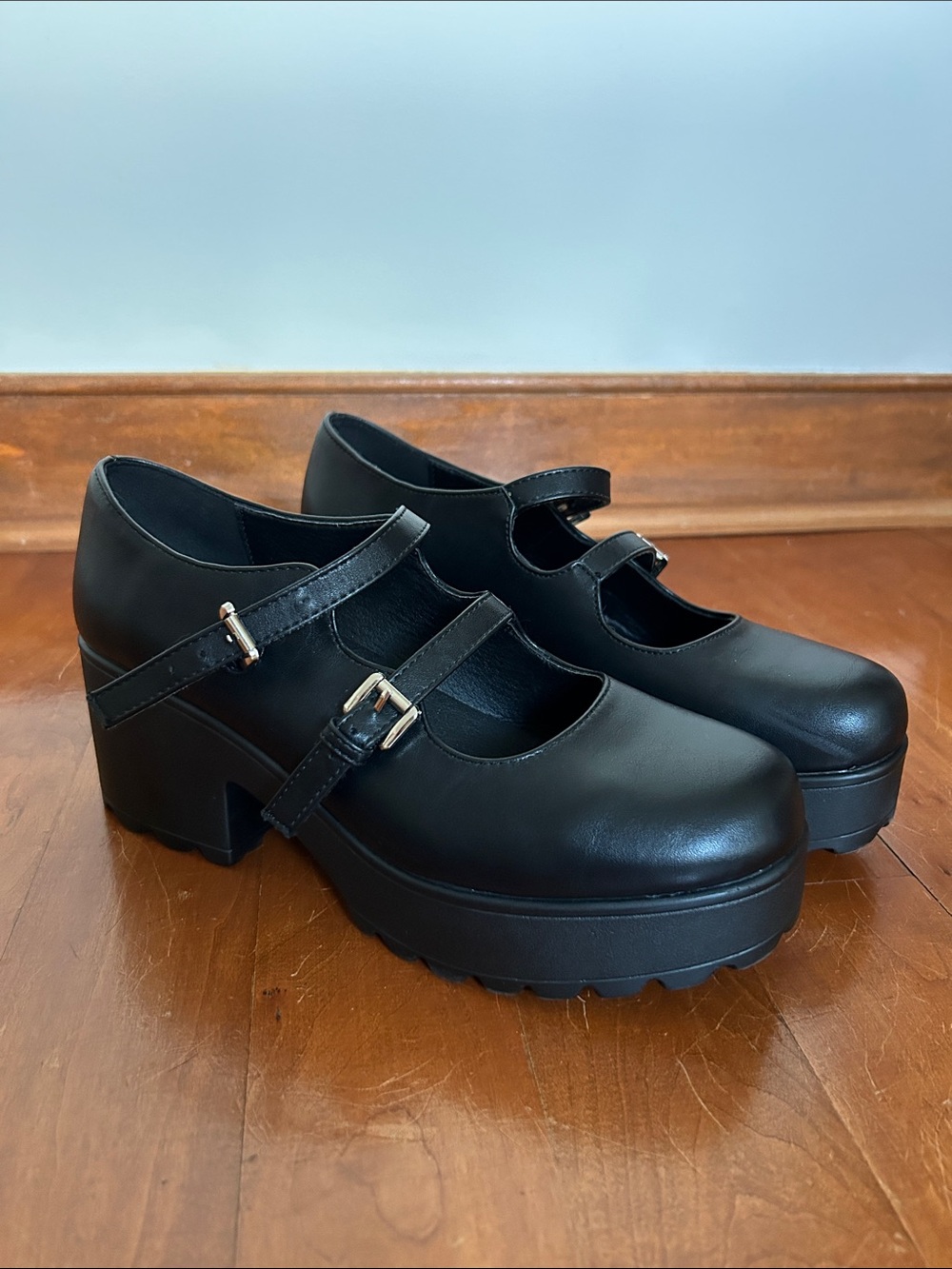 Nasty Gal Platform Mary Jane Heeled Shoes - Black
